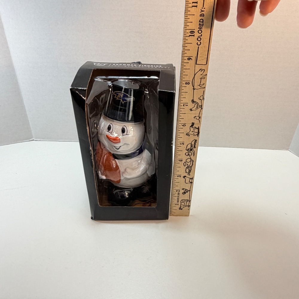 Baltimore Ravens NFL Snowman Figurine Football The Memory Company Decor - Picture 8 of 8